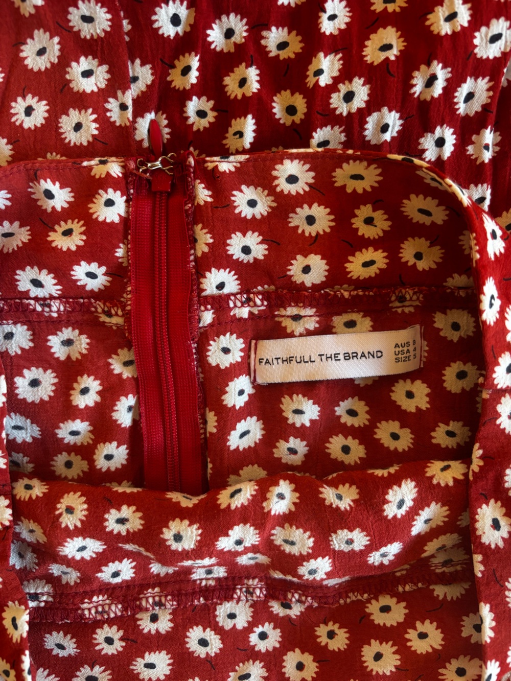Faithfull the Brand Daisy Print Midi Skirt — Size 4 (AUS 8) - Picture 5 of 7